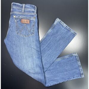 Y2K Wrangler Retro Slim Boot Stretch Jeans 30x29 Medium Wash Denim Authentic